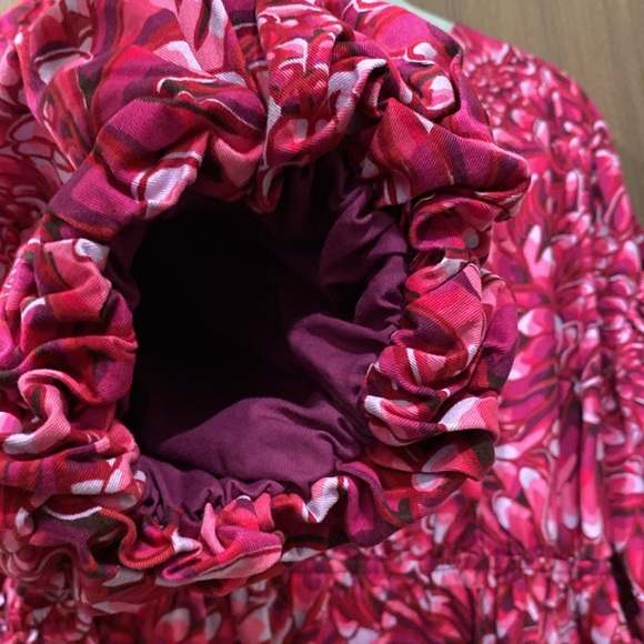 Kika Vargas x Target Pink Mum Floral Scallop Back Peplum Blouse Size 1X - Picture 6 of 14